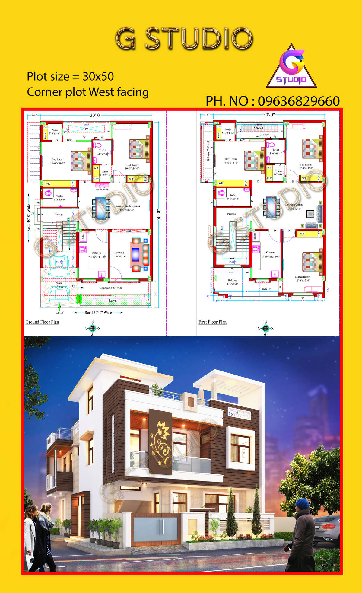 Exterior, Plans Designs by 3D & CAD Gaurav Nagarwal, Jaipur | Kolo