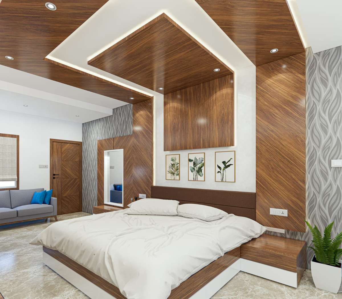 Ceiling, Furniture, Lighting, Storage, Bedroom Designs by Architect Bramha Sarle Civil Engineer, Bhopal | Kolo