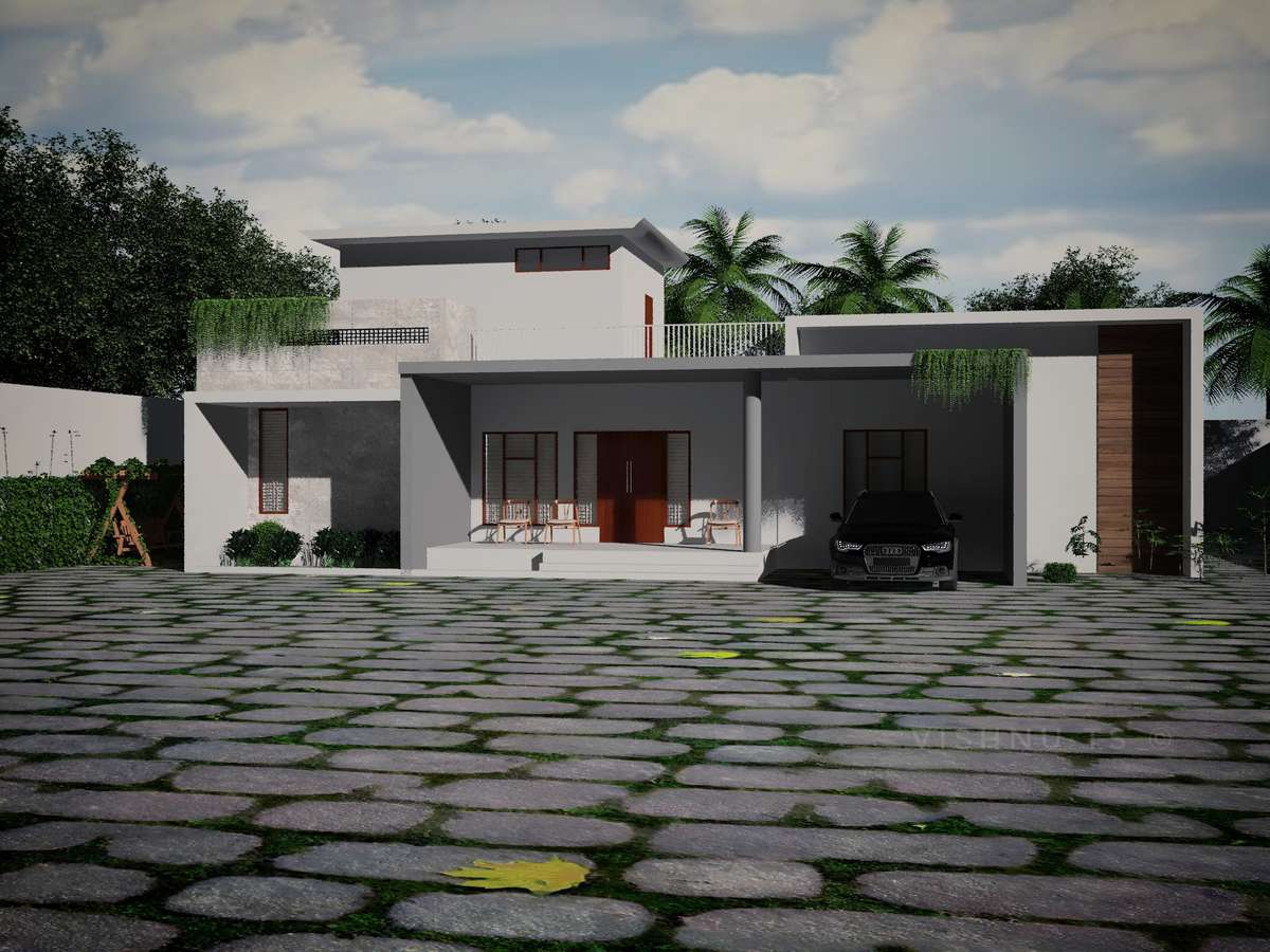 Exterior, Outdoor Designs by Interior Designer vishnu ts, Kasaragod | Kolo