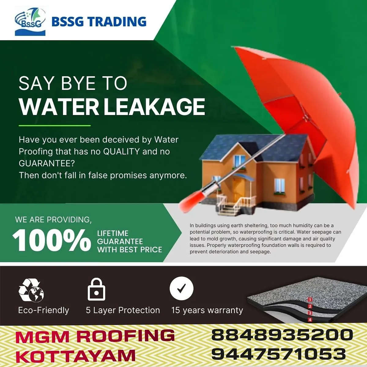 if you need any type of waterproofing services kindly contact us