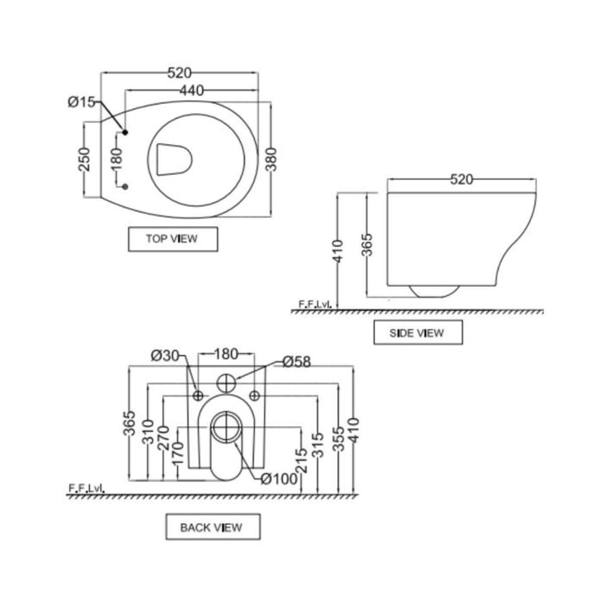 Jaquar Rimless Blind Installation Wall Hung WC ACS-WHT- 87953BIUFSM