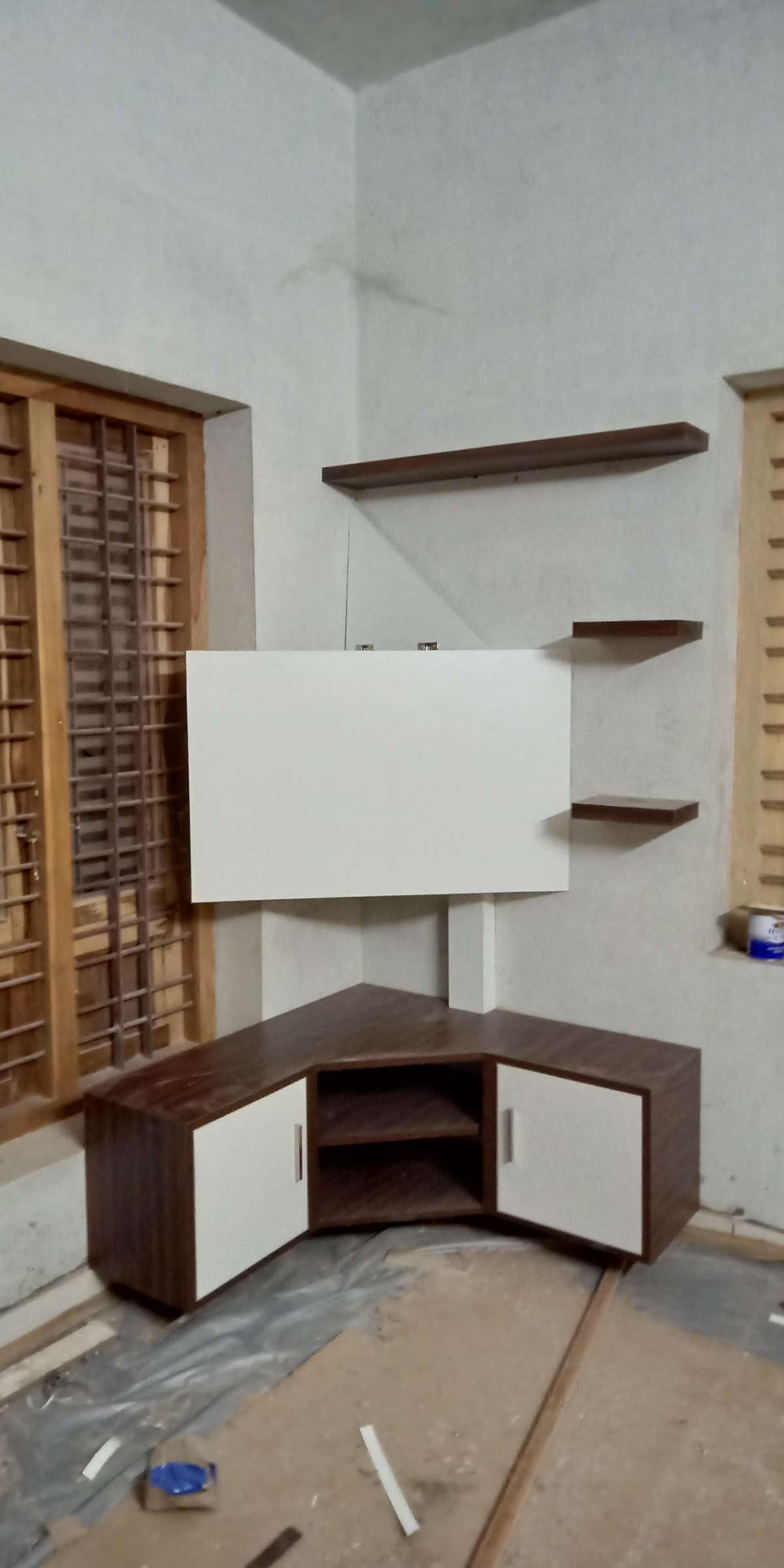 tv unit design in corner