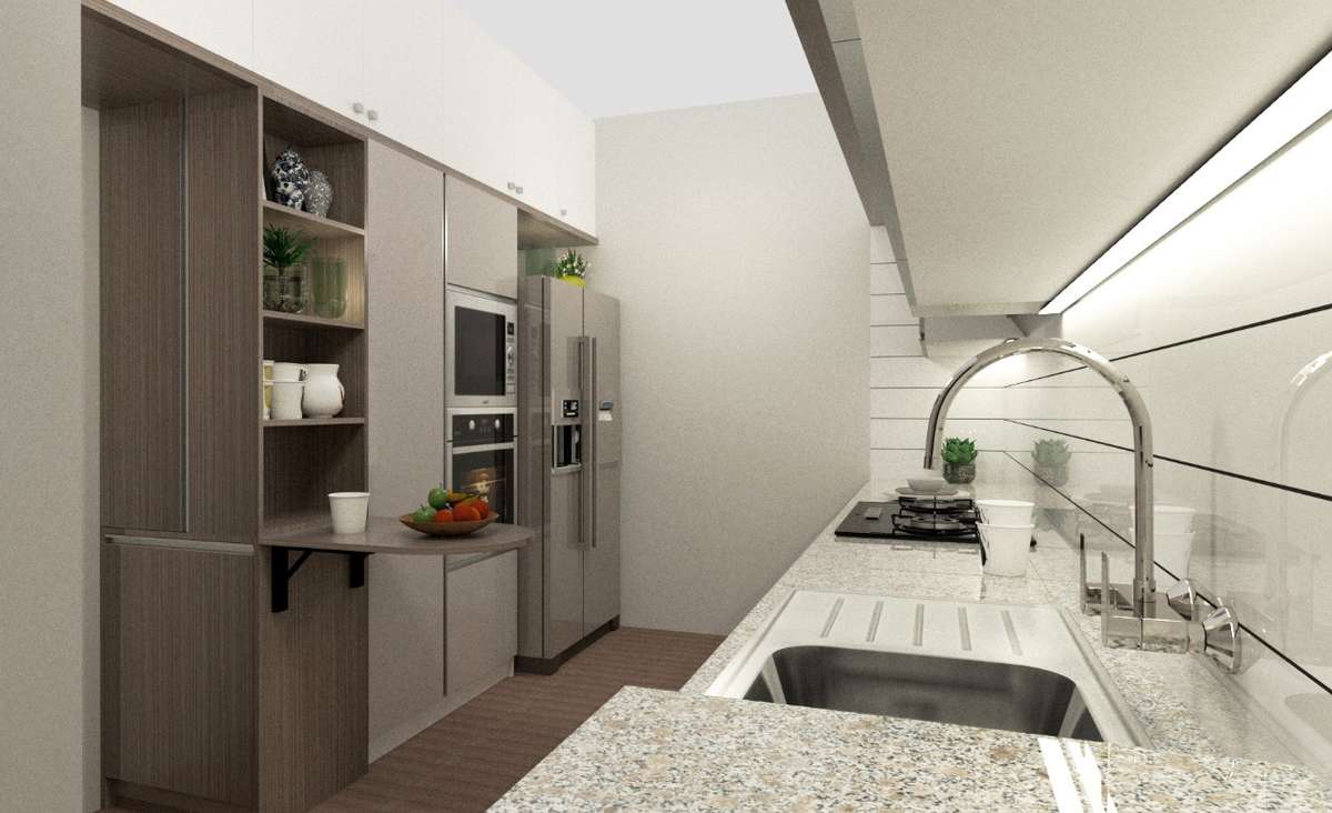 Kitchen, Storage Designs by Architect Dinraj Dinakaran, Ernakulam | Kolo