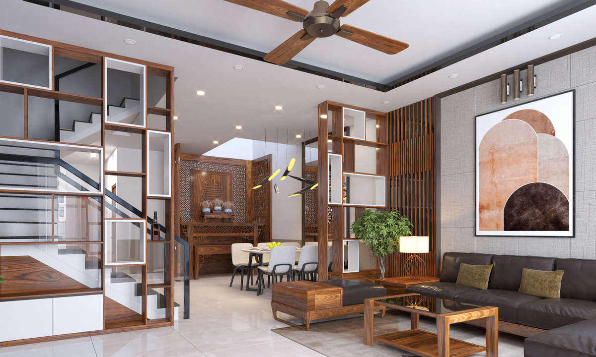 Ceiling, Living, Lighting, Furniture, Table, Storage Designs by 3D & CAD Home Designers, Kozhikode | Kolo