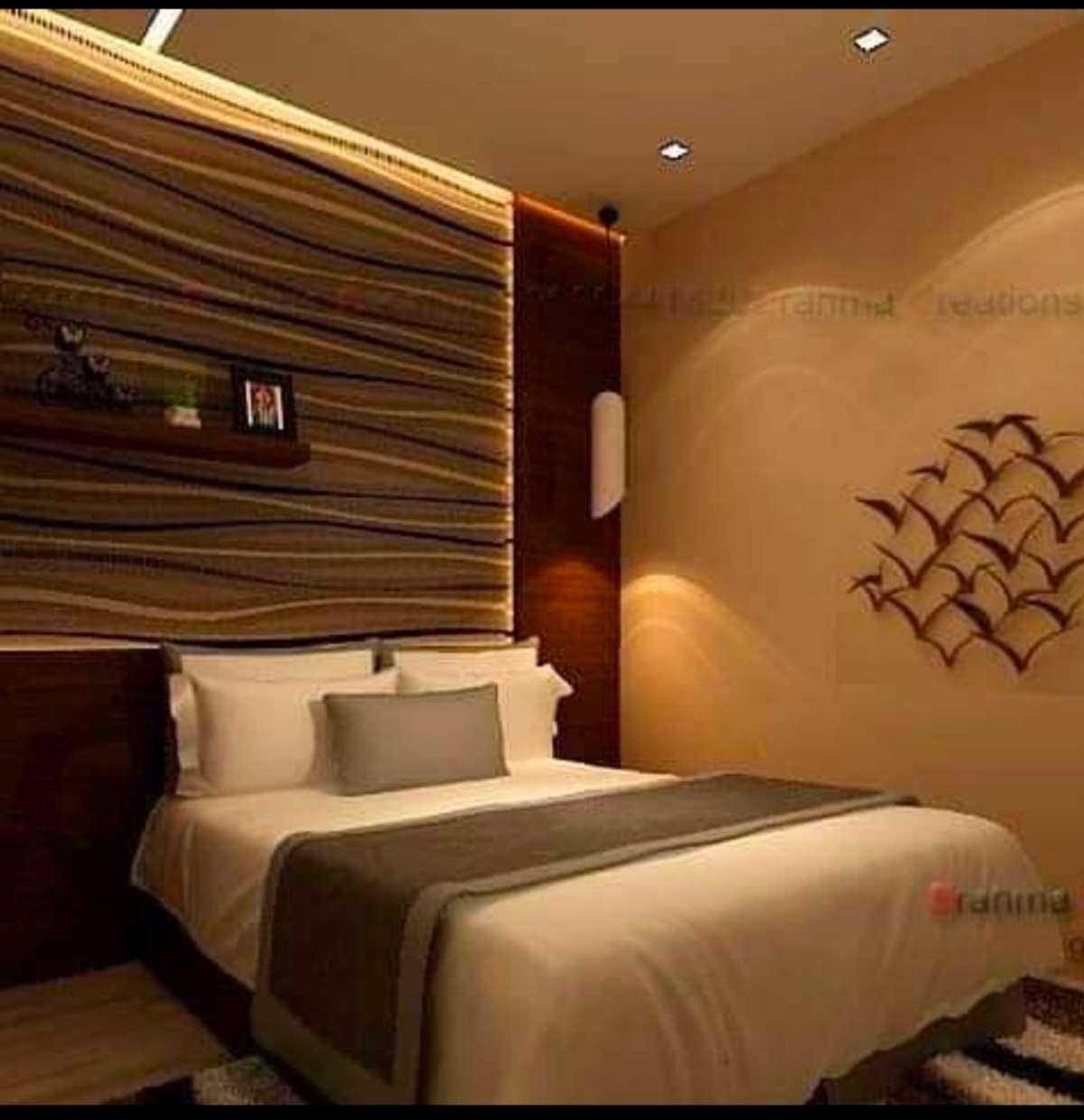 Bedroom, Furniture, Lighting Designs by Interior Designer SREENATH V G, Thrissur | Kolo