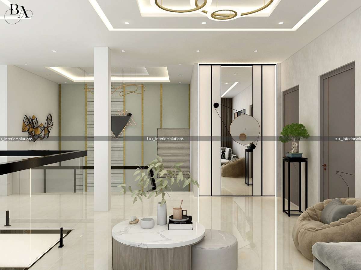 Ceiling, Lighting, Living, Furniture Designs by Interior Designer Ibrahim Badusha, Thrissur | Kolo