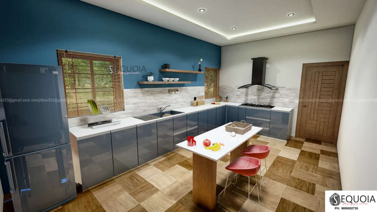 Kitchen, Lighting, Storage Designs by 3D & CAD Sequoia Architects, Thrissur | Kolo