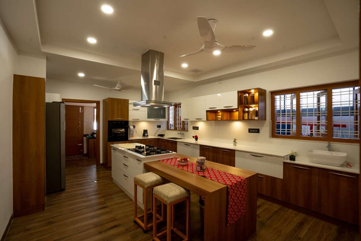 Kitchen, Lighting, Storage Designs by Interior Designer shajahan shan, Malappuram | Kolo