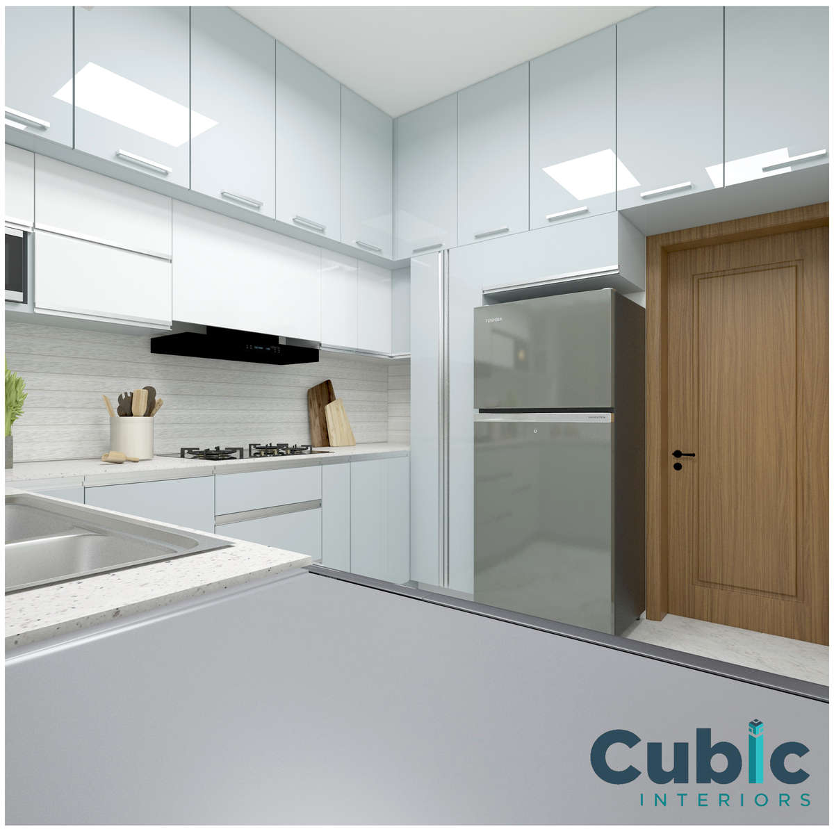 Kitchen, Storage Designs by Interior Designer Cubic Interiors, Palakkad | Kolo