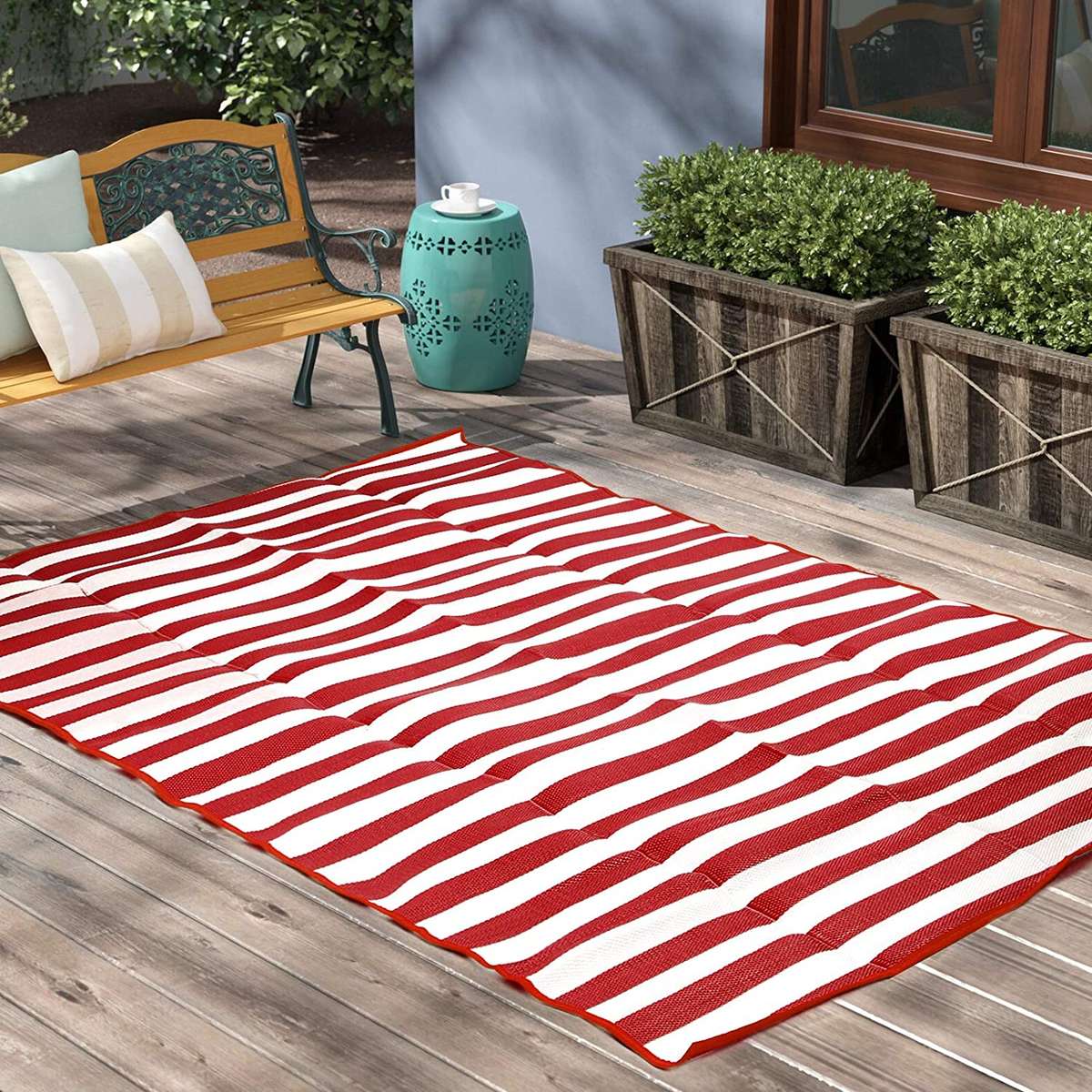 LazyRug™ Reversible Mats, Plastic Straw Rug, Modern Area Rug