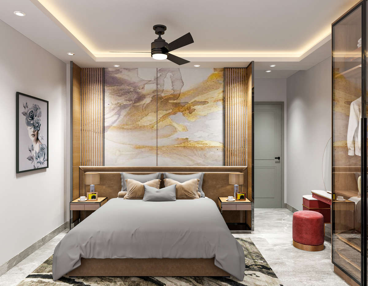 Furniture, Storage, Wall, Ceiling, Bedroom Designs by Interior Designer kunal singh, Delhi | Kolo