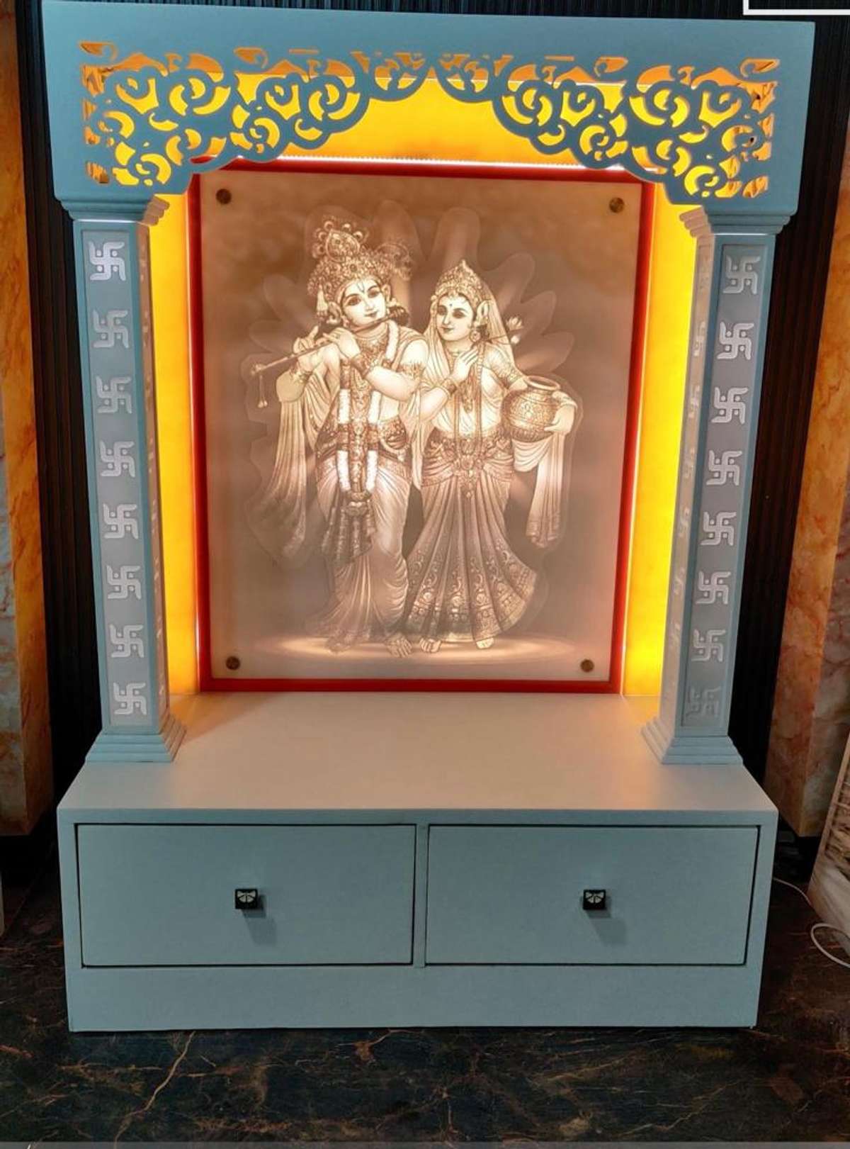 Lighting, Prayer Room, Storage Designs by 3D & CAD Prajesh Sharma, Indore | Kolo
