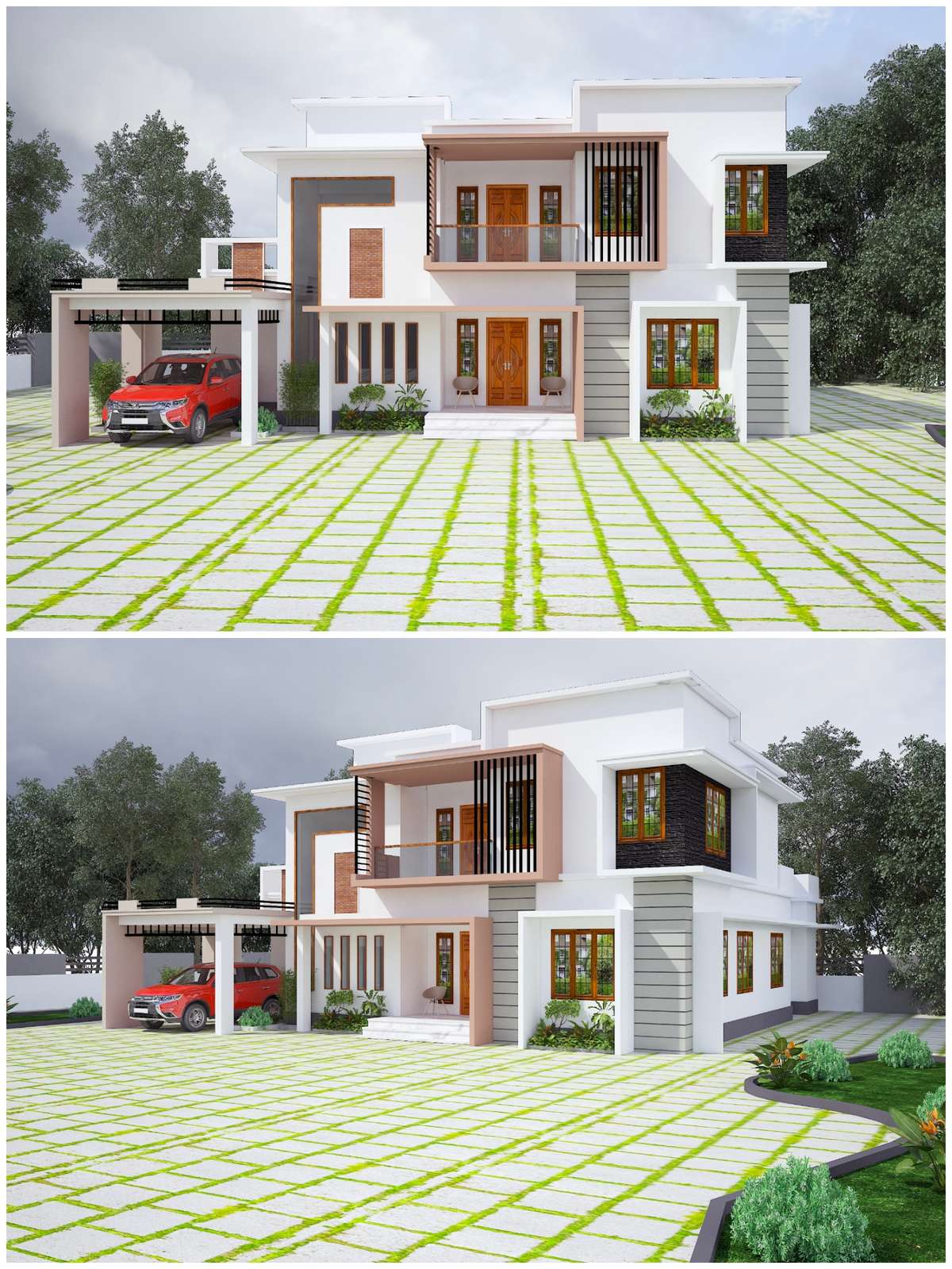 Flooring, Exterior Designs by Civil Engineer Hyphenbuilders abdazeez, Kannur | Kolo