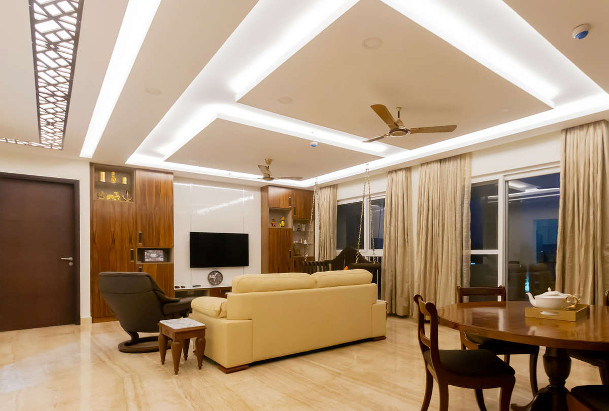Ceiling, Furniture, Living, Lighting, Storage, Table Designs by Interior Designer MAJESTIC INTERIORS ®, Faridabad | Kolo