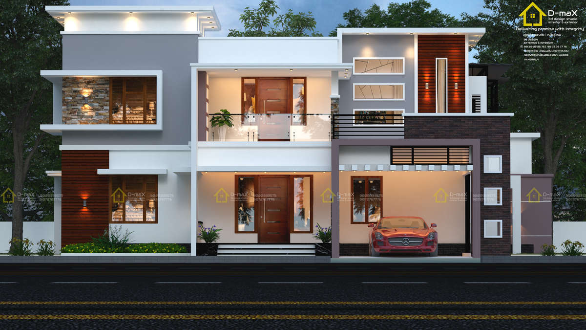 Exterior, Lighting Designs by 3D & CAD Dmax 3ddesign, Alappuzha | Kolo