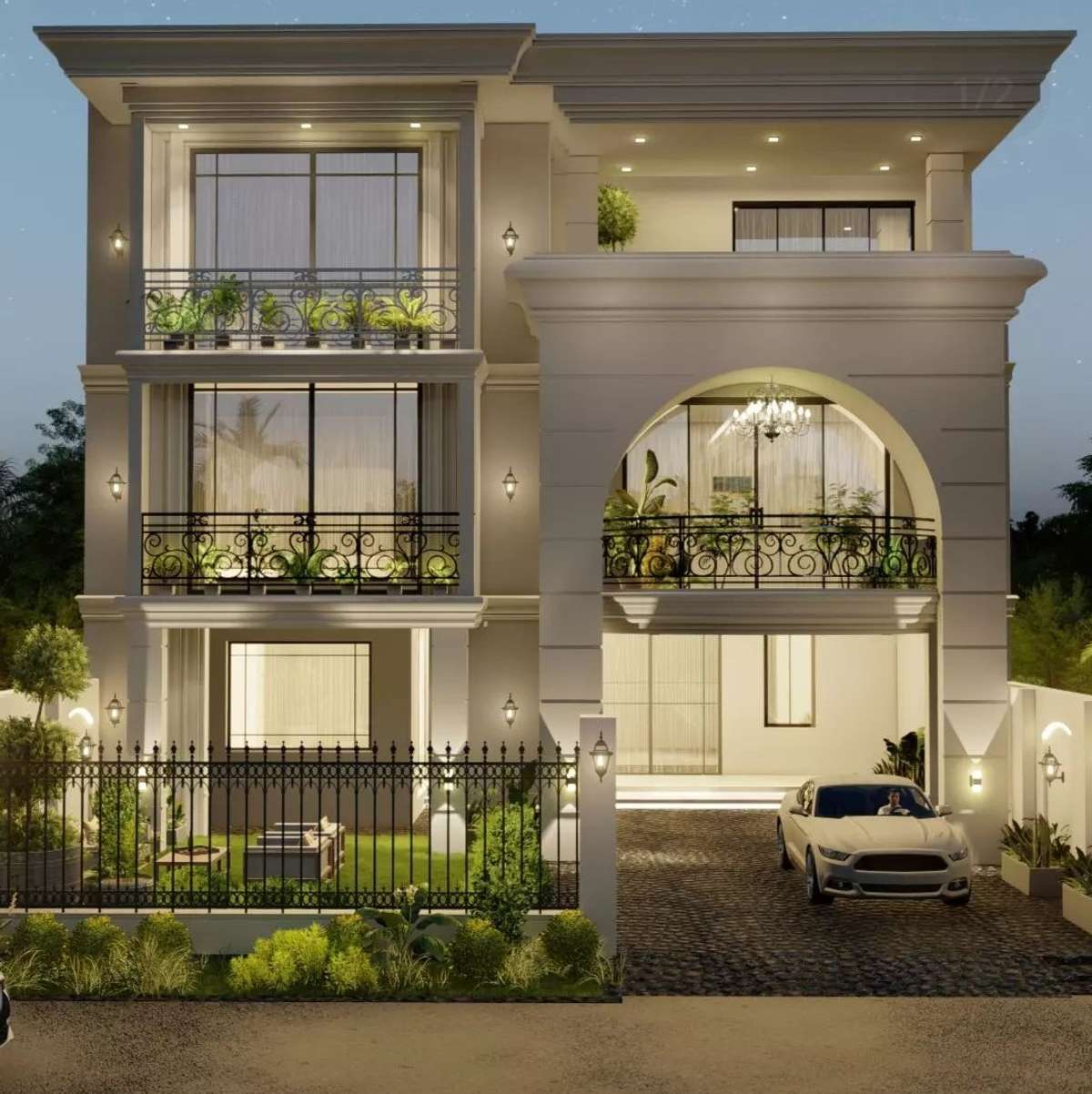 Exterior, Lighting Designs by Architect MRK STRUCTURAL CONSULTANT, Jaipur | Kolo