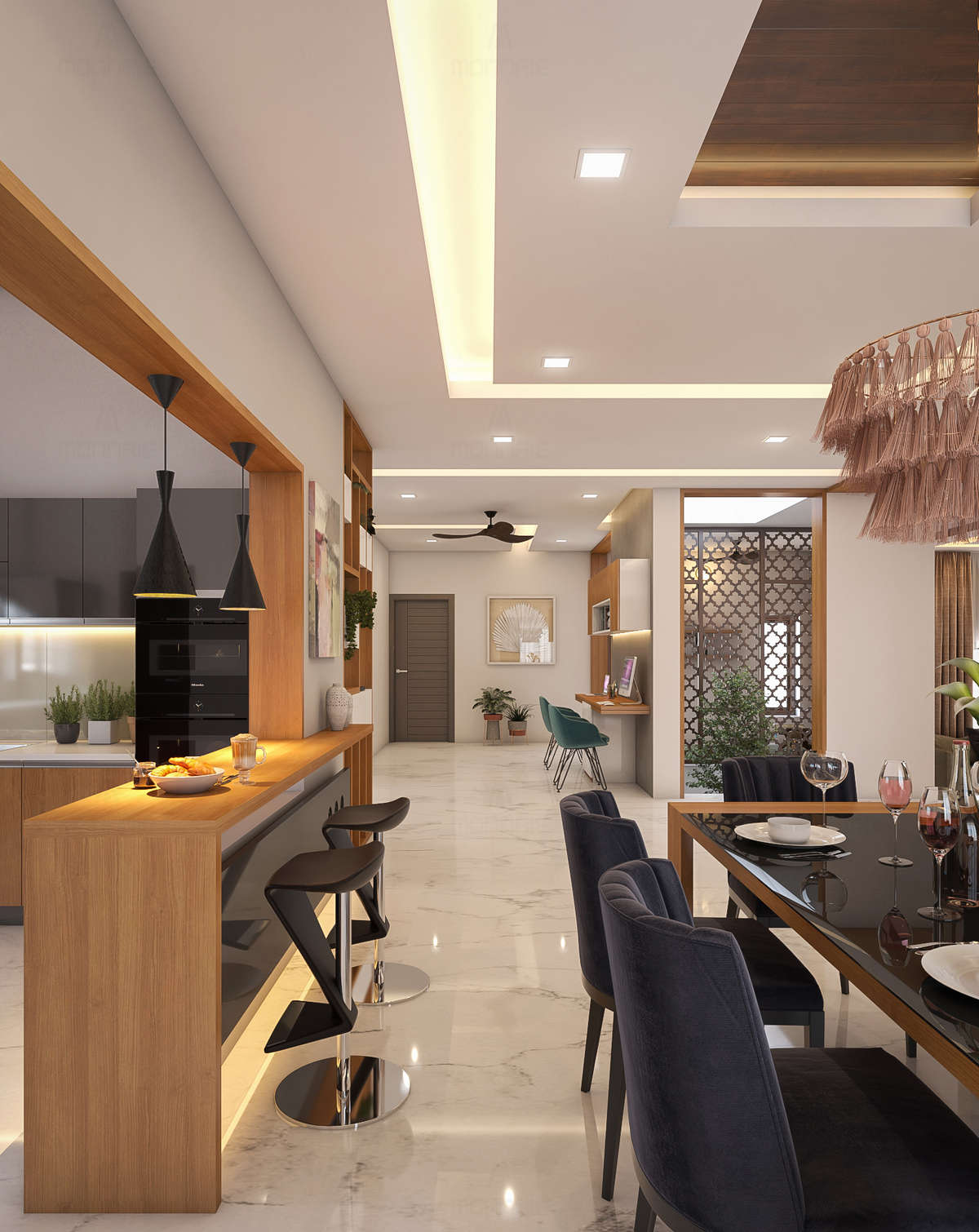Dining, Furniture, Table, Kitchen, Storage Designs by Architect Ar Praseetha, Palakkad | Kolo