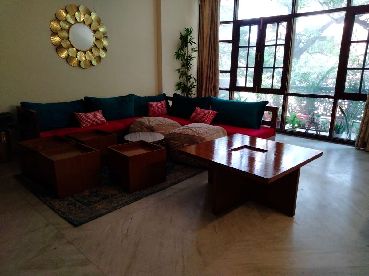 Living, Furniture, Table, Flooring Designs by Interior Designer Balli Khan Khan painting contractor, Delhi | Kolo