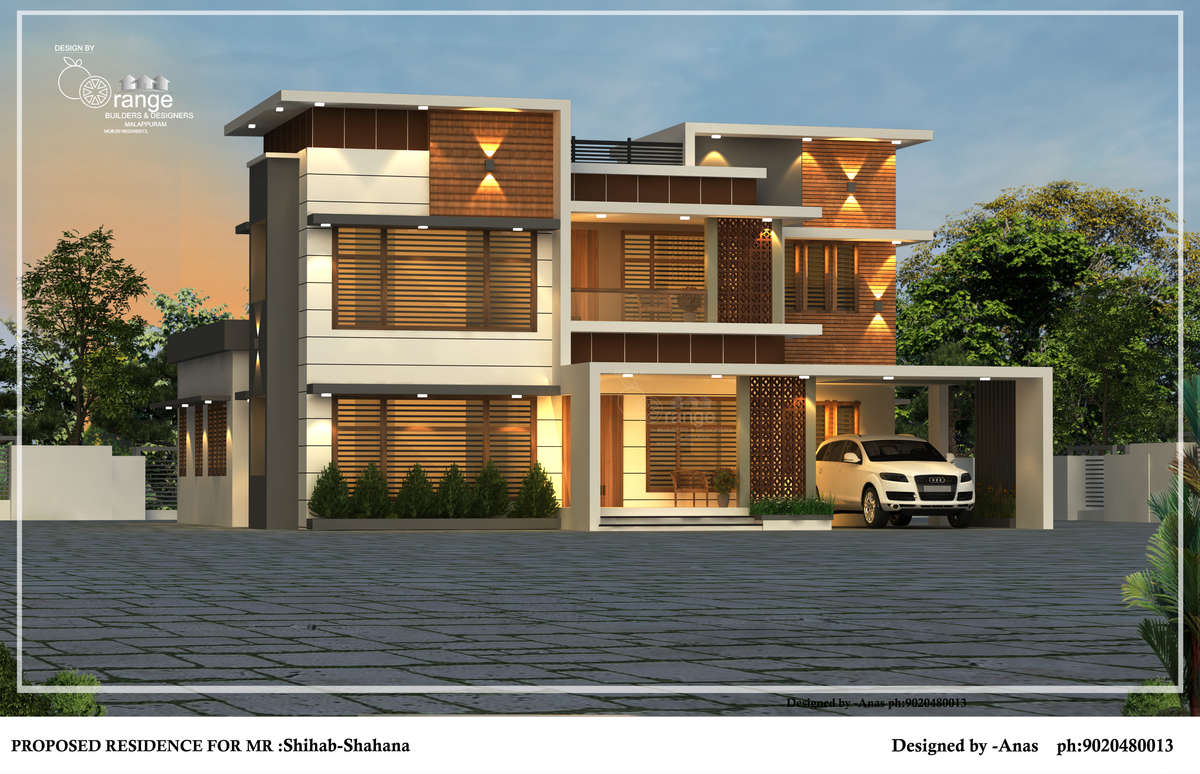 Exterior, Lighting Designs by Civil Engineer Orange BuildersDesigners, Malappuram | Kolo