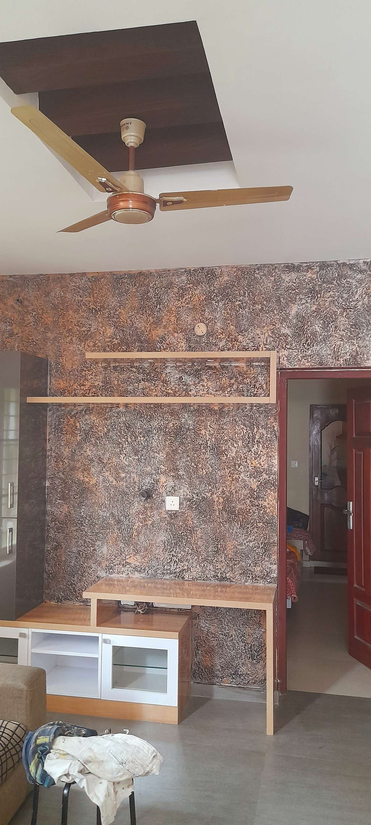 tv unit wall texture design
