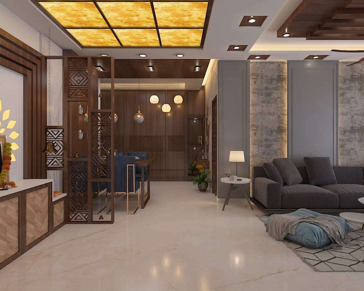 Ceiling, Furniture, Lighting, Living, Table, Storage Designs by Architect mohit sharma, Panipat | Kolo