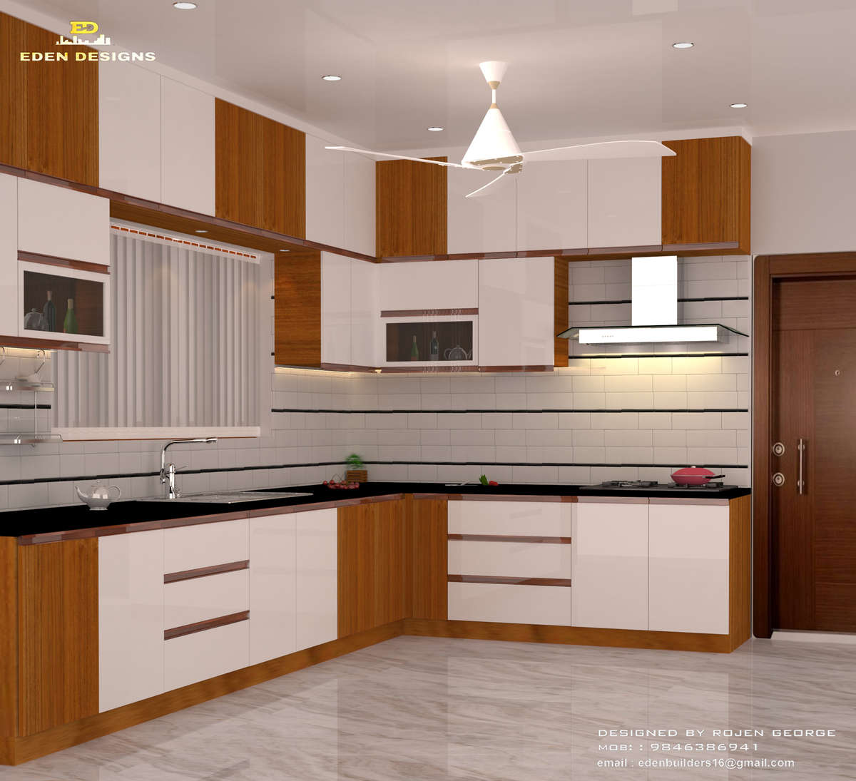 Lighting, Kitchen, Storage Designs by 3D & CAD EDEN INTERIORS 3D Designs, Kottayam | Kolo