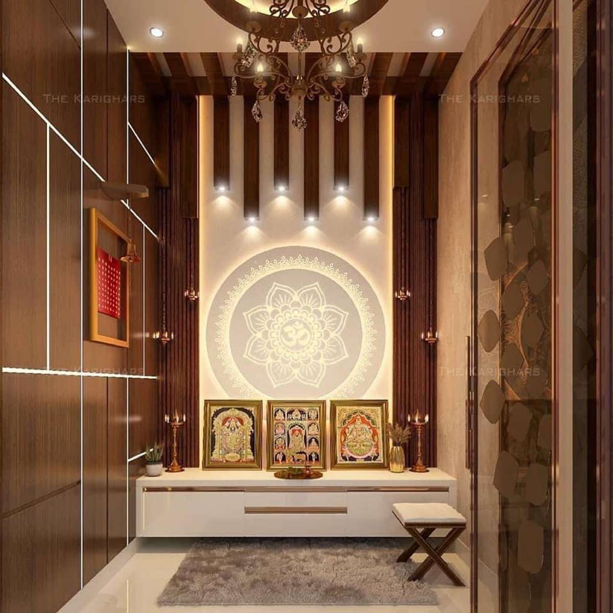 Lighting, Storage, Prayer Room Designs by Architect Sourav Parashar, Faridabad | Kolo