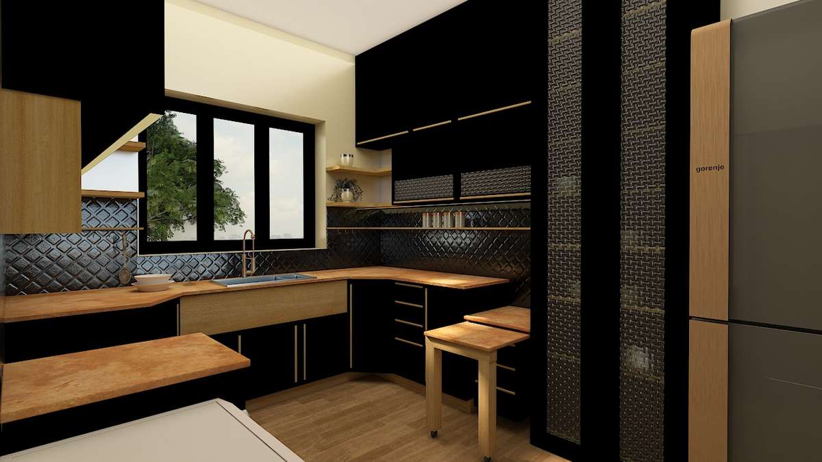 Kitchen, Storage Designs by Interior Designer Navrin Backer, Kozhikode | Kolo