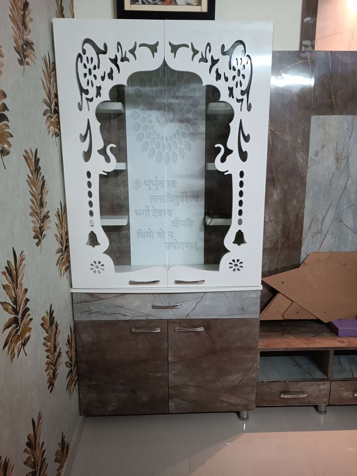 Prayer Room, Storage Designs by Carpenter Jp sahu, Jaipur | Kolo