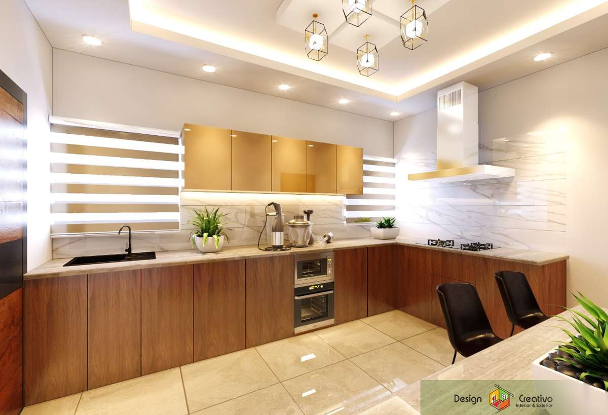 Kitchen, Lighting, Storage Designs by Contractor Design Creativo, Ernakulam | Kolo
