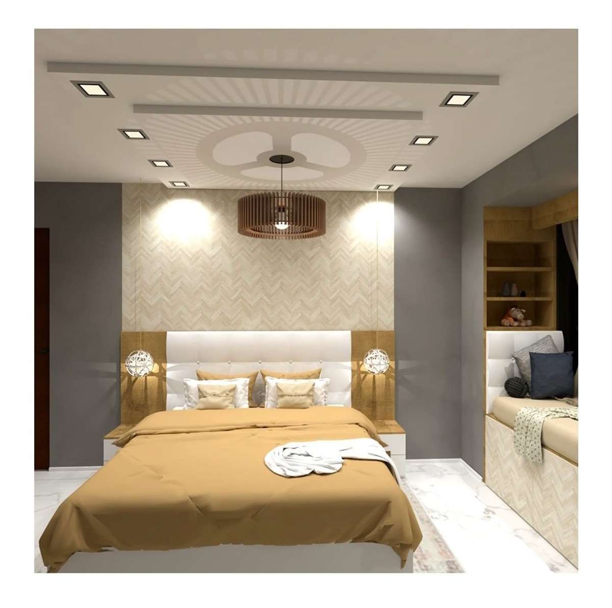 Furniture, Lighting, Storage, Bedroom Designs by Architect Astha Goyal, Gurugram | Kolo