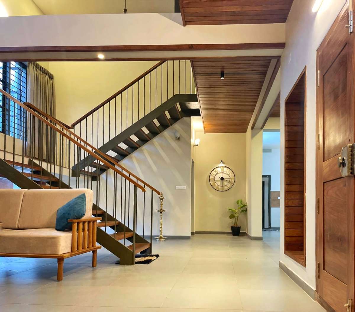 Furniture, Living, Staircase, Door, Lighting Designs by Architect Anu Sabin, Thiruvananthapuram | Kolo