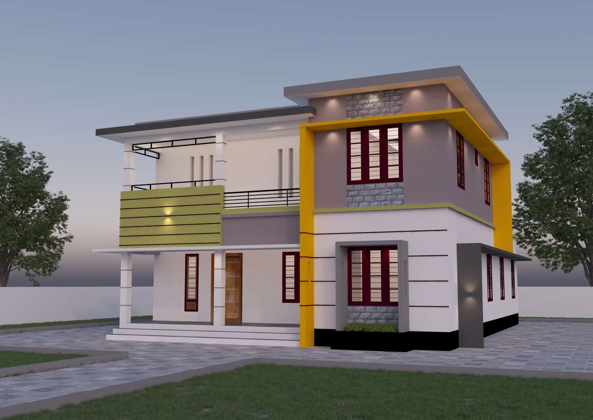 Exterior, Lighting Designs by Contractor Emerald Developers Builders and Interiors, Kollam | Kolo