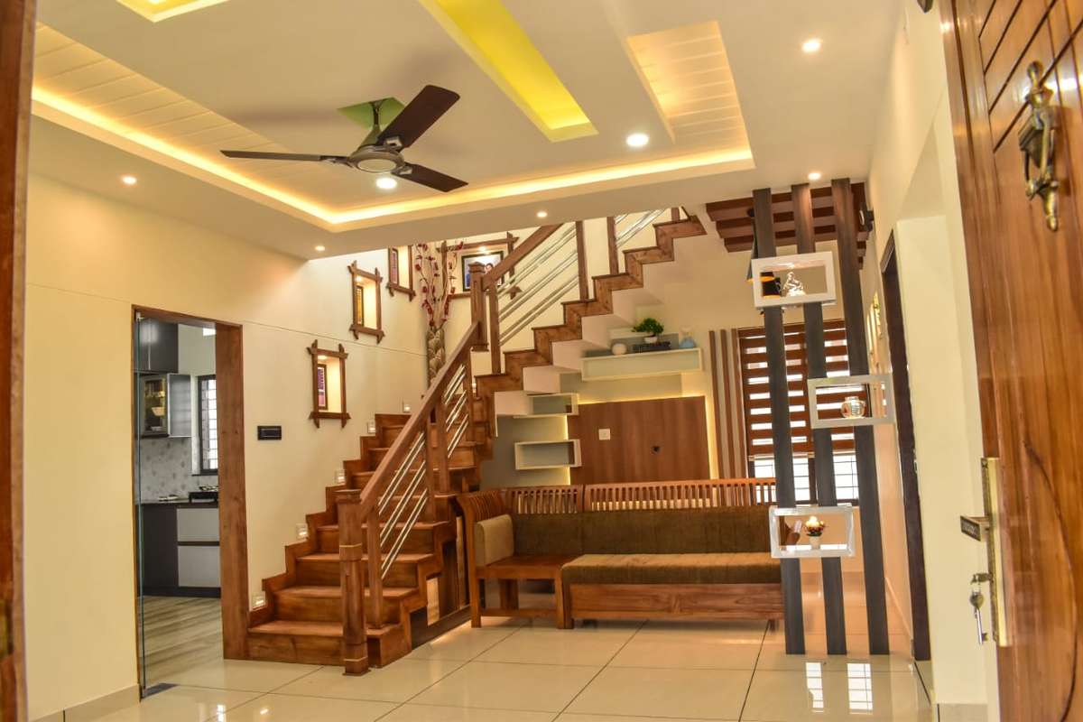 Living, Home Decor, Staircase Designs by Contractor saburaj s raj, Thiruvananthapuram | Kolo