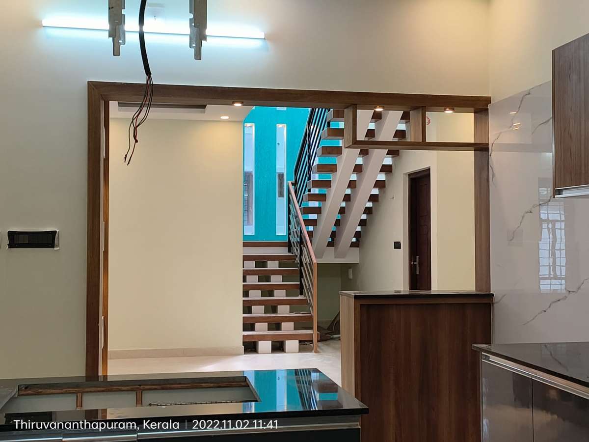 Ceiling, Kitchen, Lighting, Storage Designs by Building Supplies A to Z Builders Developers, Thiruvananthapuram | Kolo