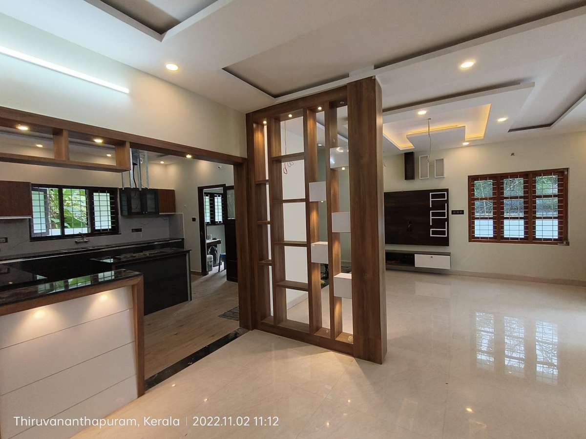 Ceiling, Kitchen, Lighting, Storage Designs by Building Supplies A to Z Builders Developers, Thiruvananthapuram | Kolo