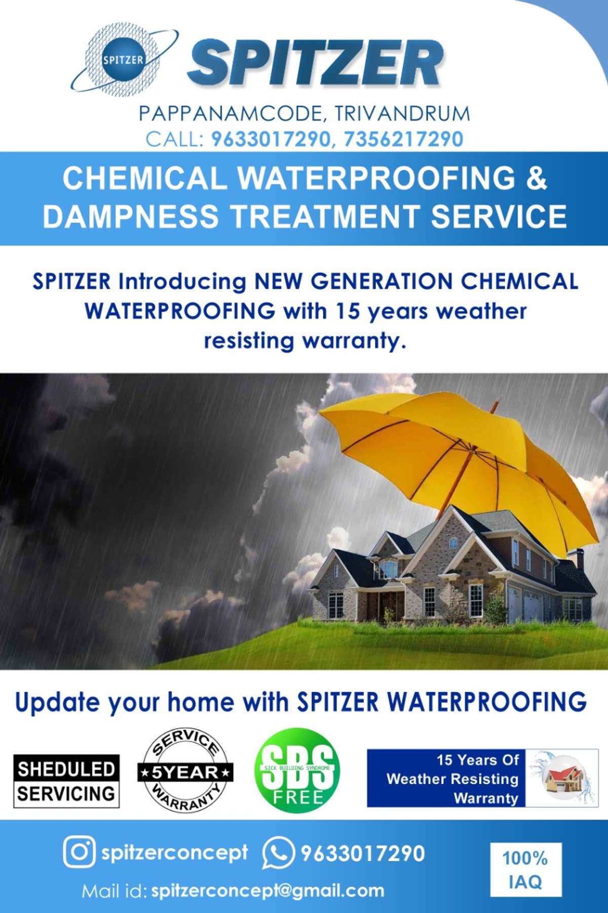 Designs by Water Proofing spitzer waterproofing, Thiruvananthapuram | Kolo