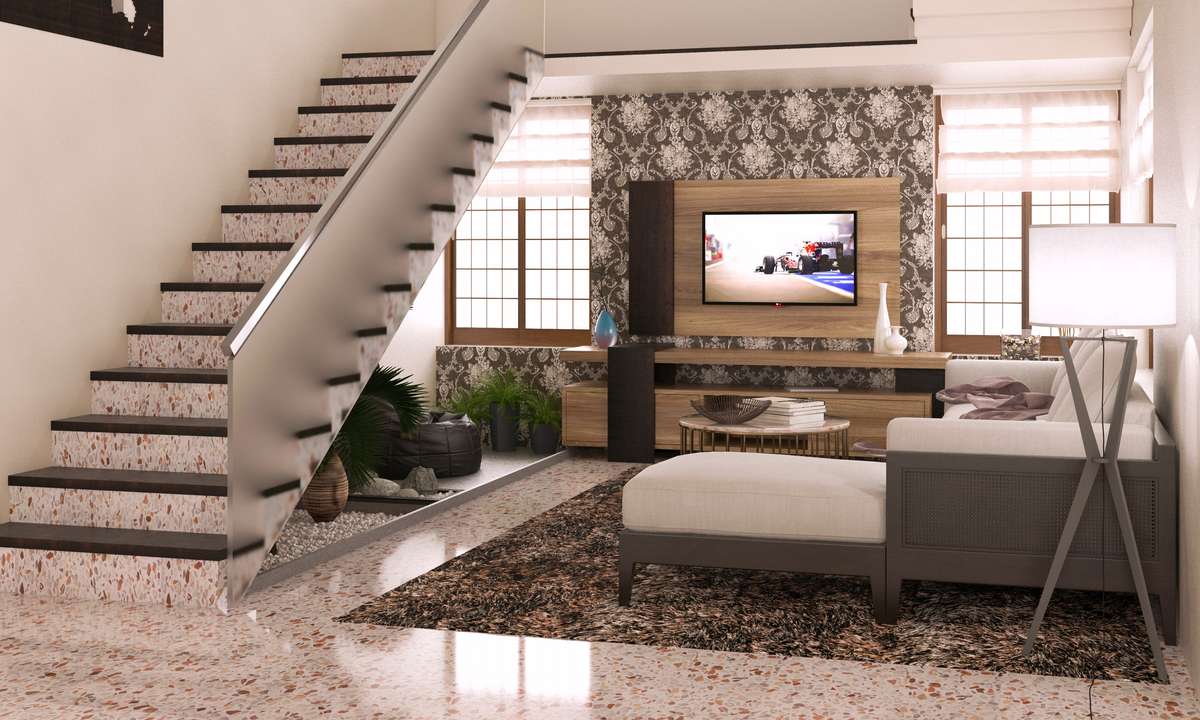 Living, Furniture, Storage, Staircase Designs by Interior Designer Hashim ID, Kozhikode | Kolo