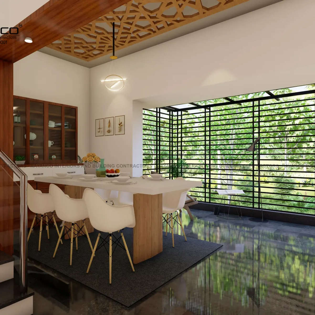 Dining, Furniture, Table, Storage, Ceiling Designs by Interior Designer RAYANCo INTERIORS  BUILDERS, Malappuram | Kolo