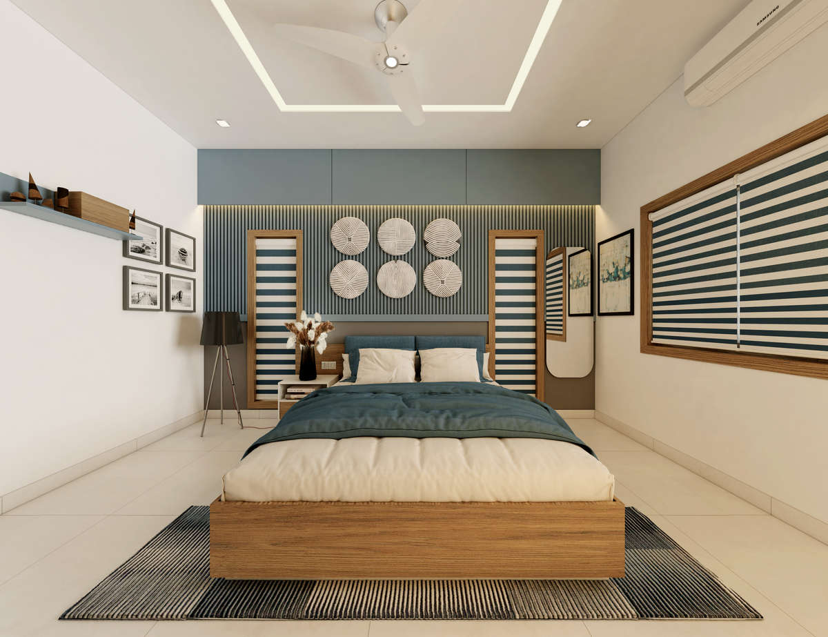 Ceiling, Furniture, Lighting, Bedroom, Storage Designs by Interior Designer Ajmal Habeeb, Thrissur | Kolo