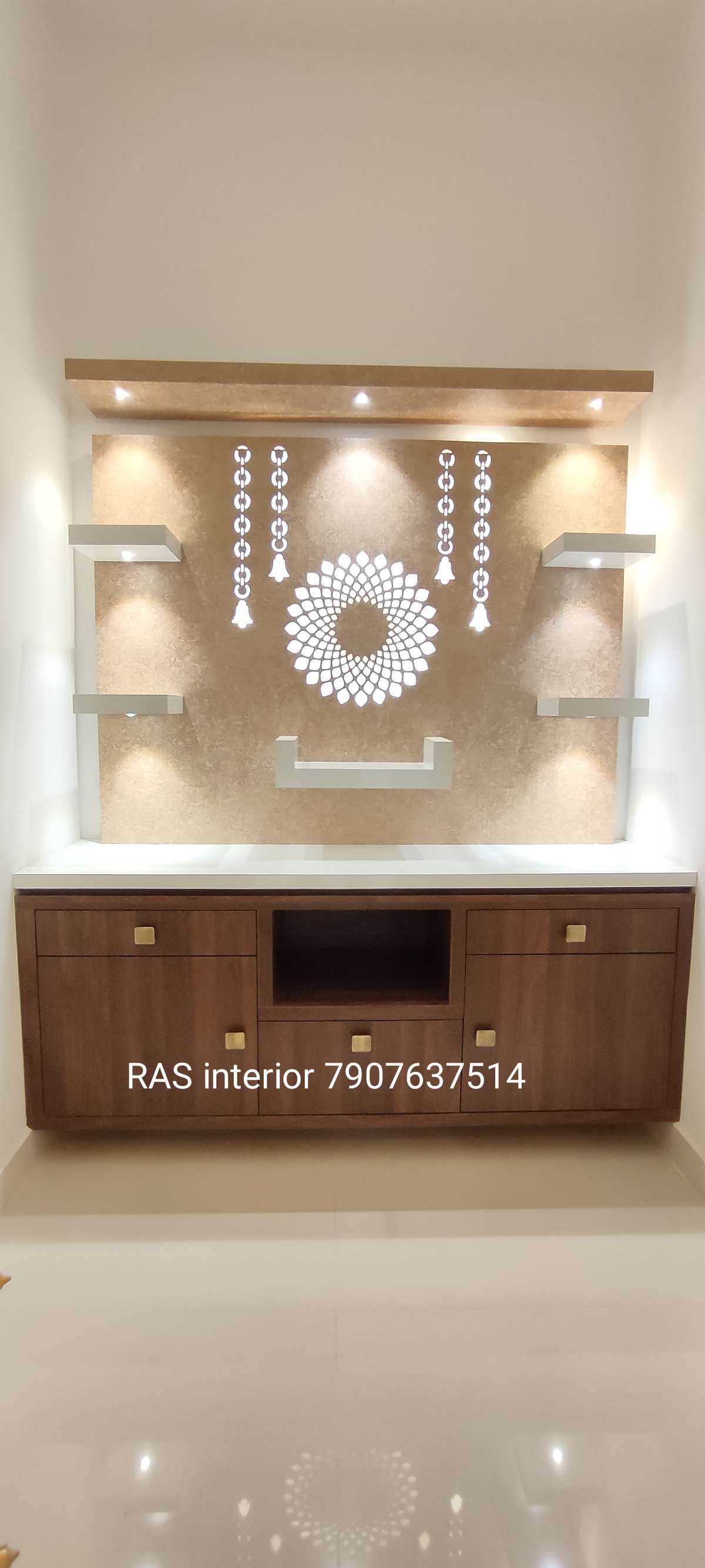 Lighting, Prayer Room, Storage Designs by Interior Designer RAS interior, Palakkad | Kolo