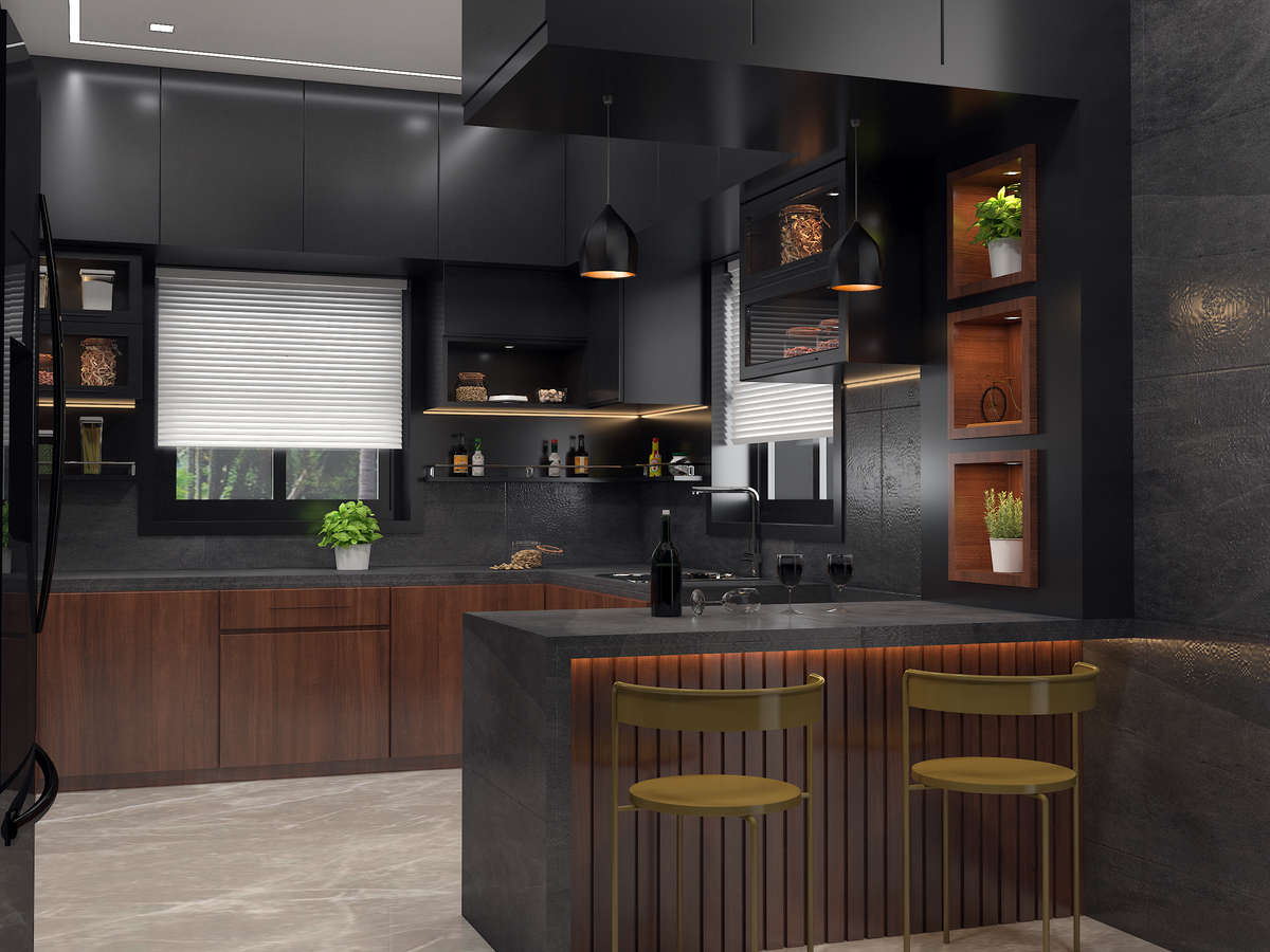 Kitchen, Storage Designs by Civil Engineer EPIC STUDIO, Kozhikode | Kolo