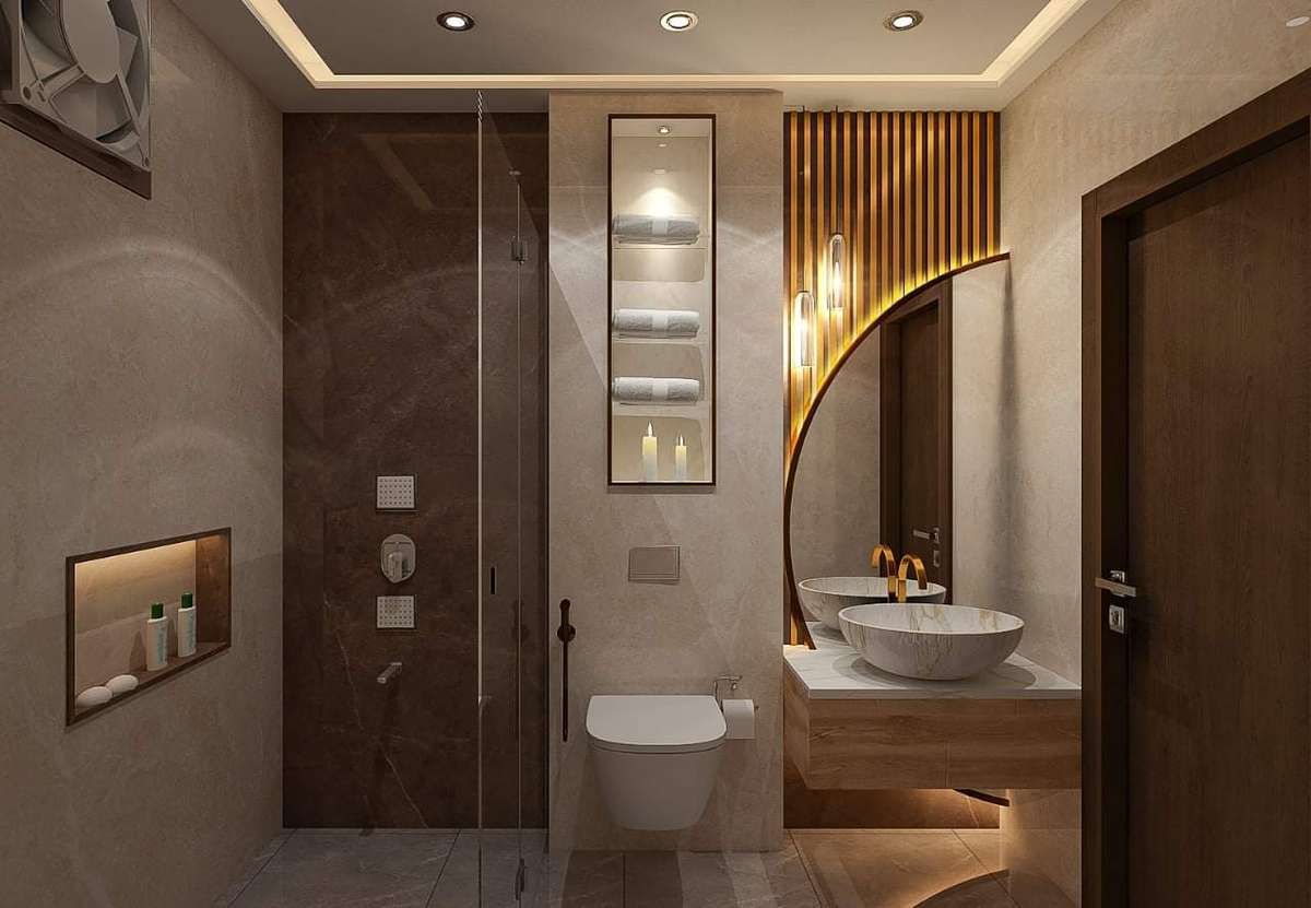 Lighting, Bathroom Designs by Contractor Er Rishabh Anand, Delhi | Kolo