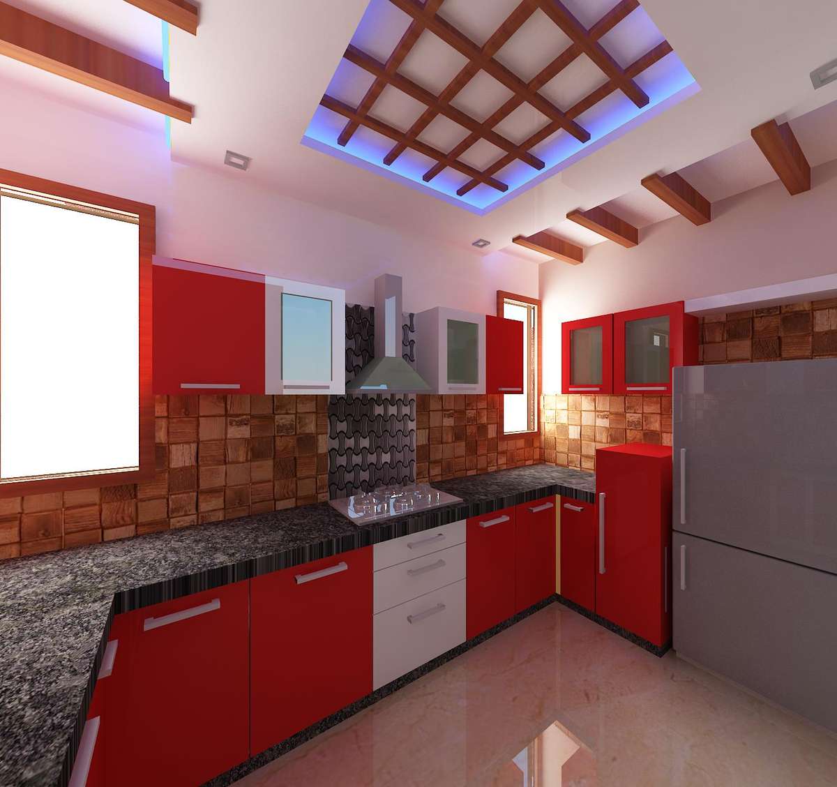 Ceiling, Kitchen, Storage, Lighting Designs by Interior Designer Samar pardhan, Delhi | Kolo