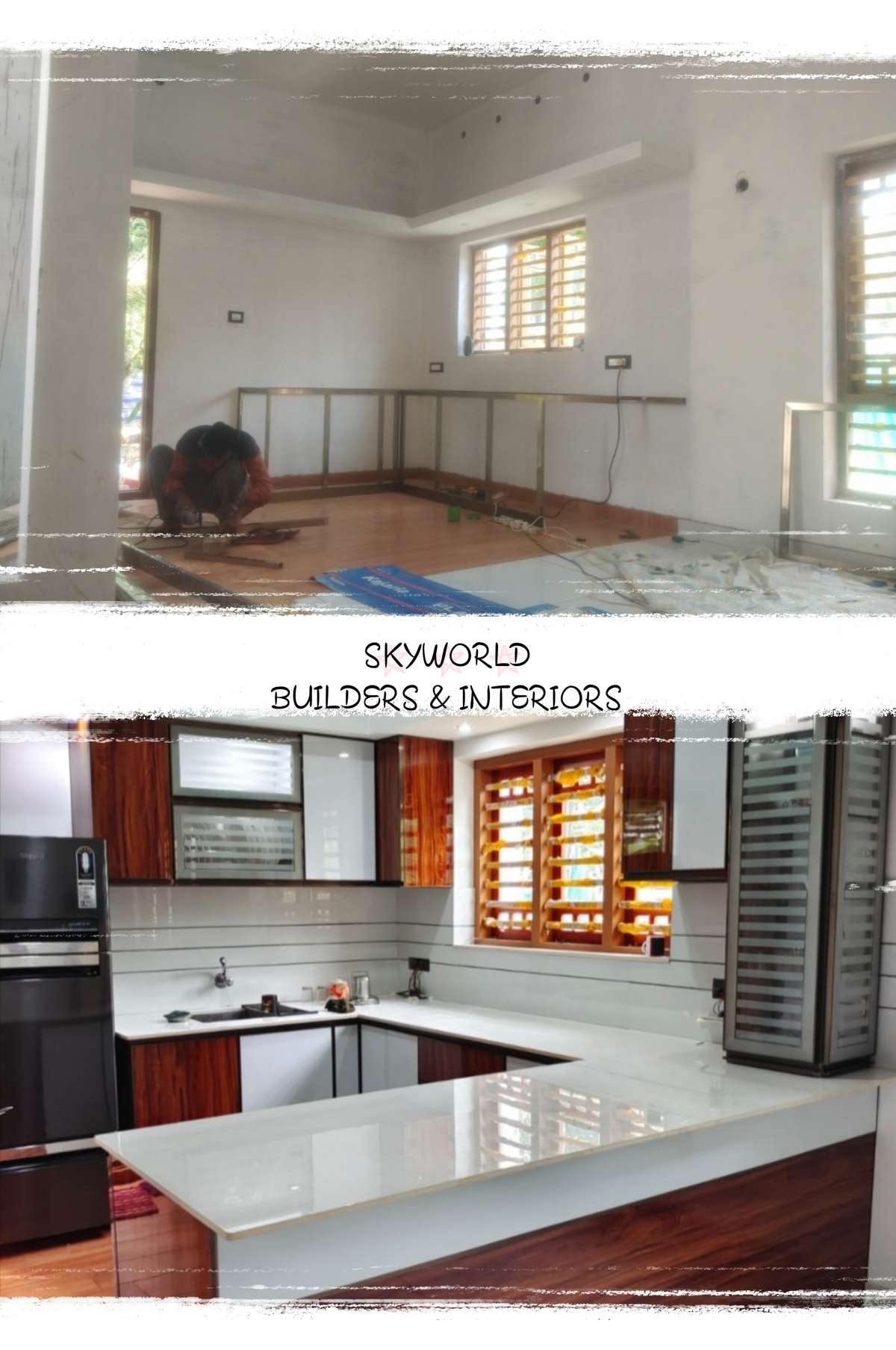Kitchen, Storage Designs by Contractor SKYWORLD   BUILDERS INTERIORS, Alappuzha | Kolo