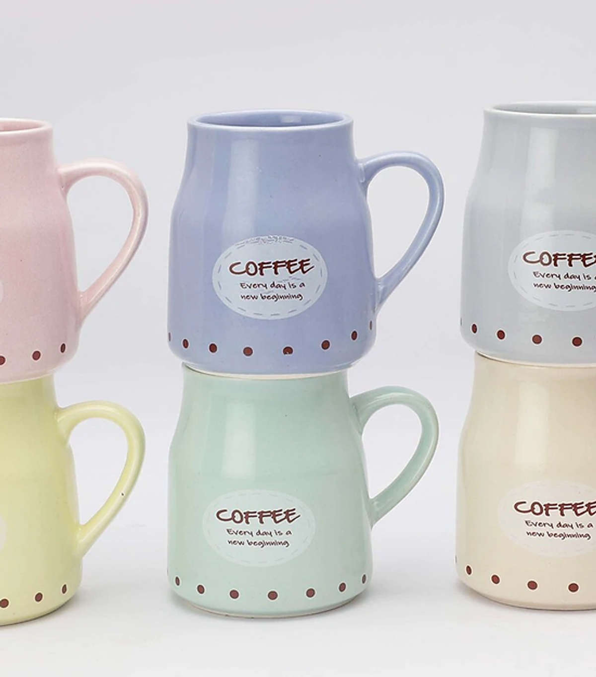 Colorful Bottle Shape Tea/Coffee/Milk Cup ( Set of 6 )
