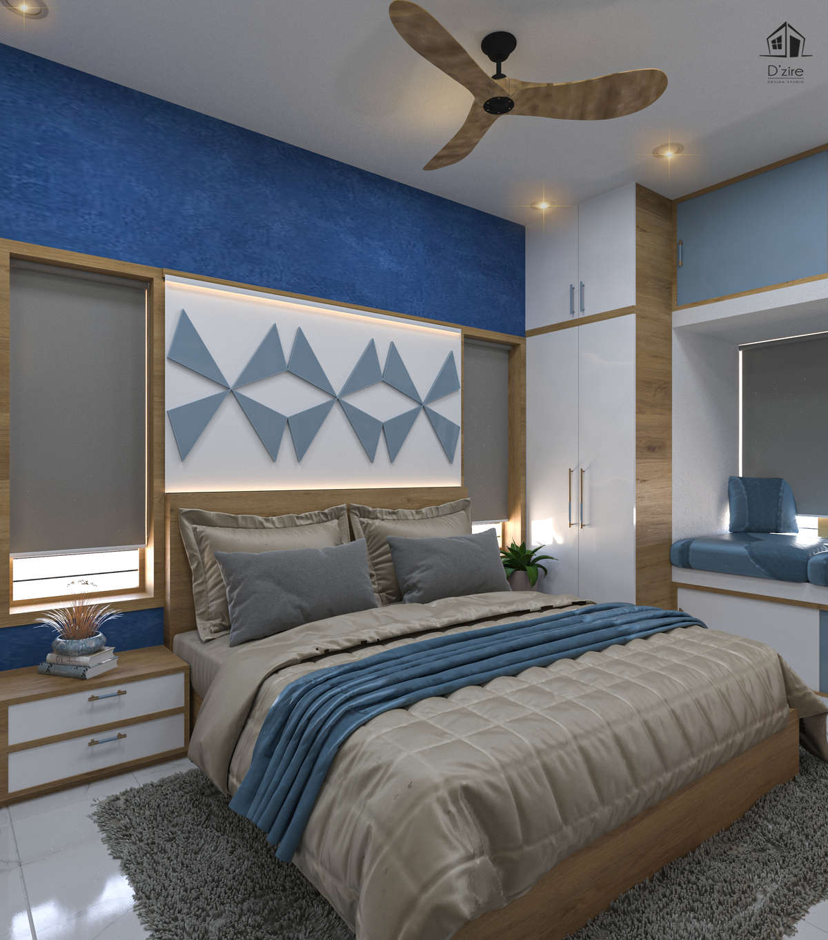 Furniture, Lighting, Storage, Bedroom Designs by Interior Designer DZIRE DESIGN STUDIO, Kollam | Kolo