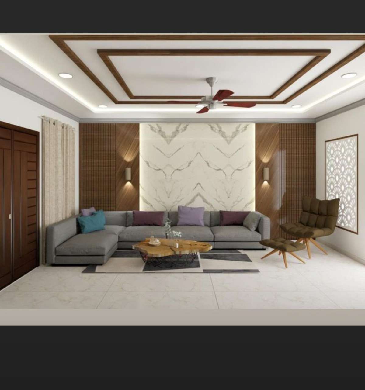 Ceiling, Furniture, Living, Table Designs by Architect Purushottam Saini, Jaipur | Kolo