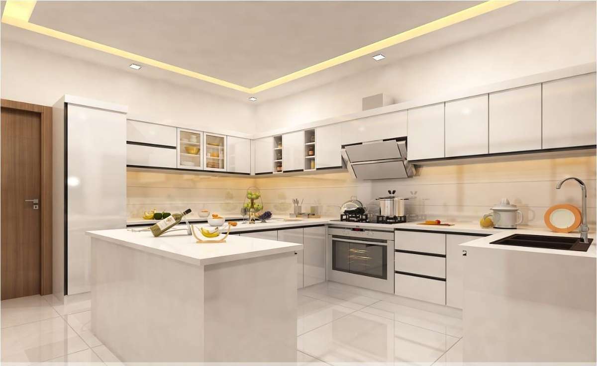 Kitchen, Lighting, Storage Designs by Interior Designer art interio, Ernakulam | Kolo