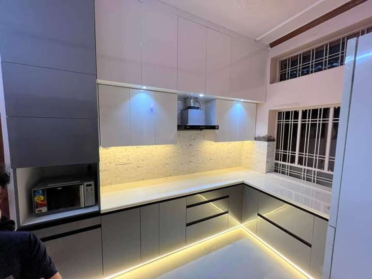 Kitchen, Lighting, Storage Designs by Interior Designer Prashant Jain, Jaipur | Kolo